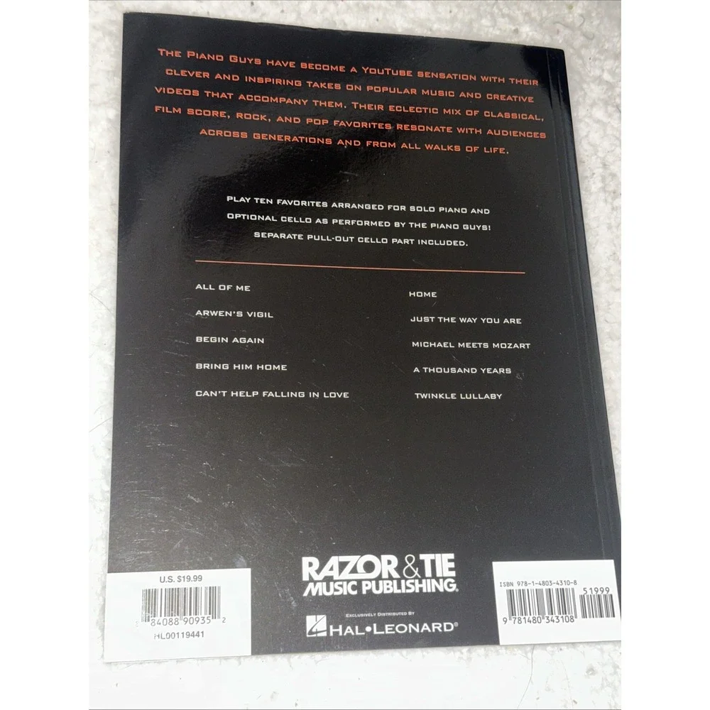 The Piano Guys Solo Piano Optional Cello Sheet Music Songbook Hal Leonard B16